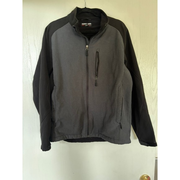Kirkland Signature Other - Kirkland Signature Mens Softshell Jacket Gray Black Full Zip Fleece Lined Large